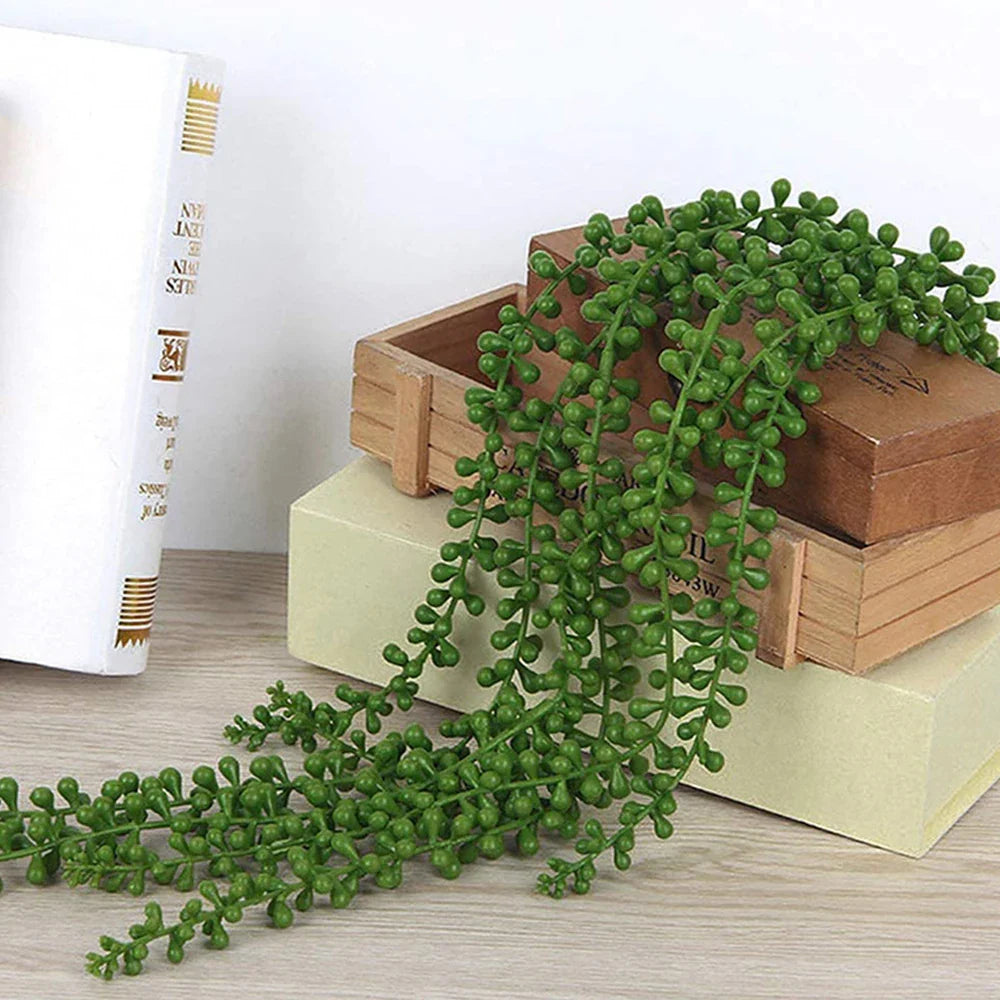 Lifelike Faux Ivy with Succulent Accents