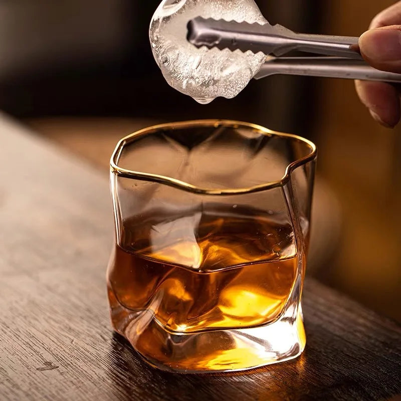 Premium Textured Whiskey Glasses - 2-Piece Set