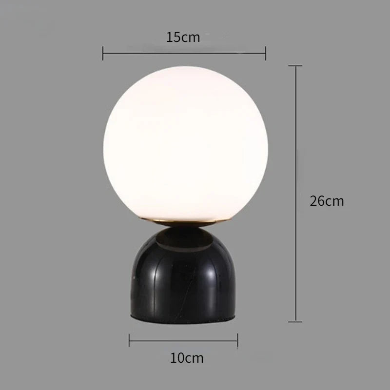 Elegant Marble Globe Table Lamp