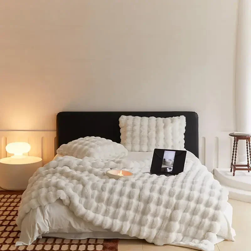Luxurious Rabbit Faux Fur Pillow Cover
