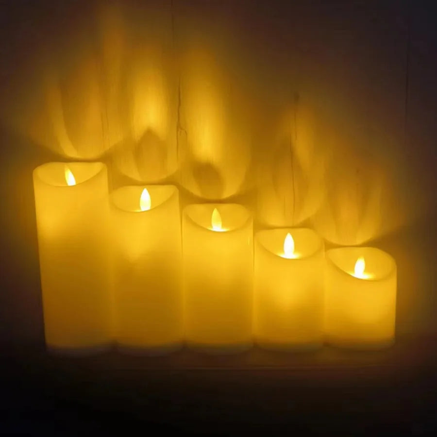 Melted-Effect Flameless Candles