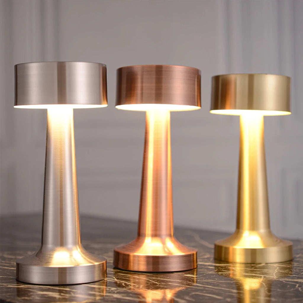 Gleaming Metallic Table Lamp