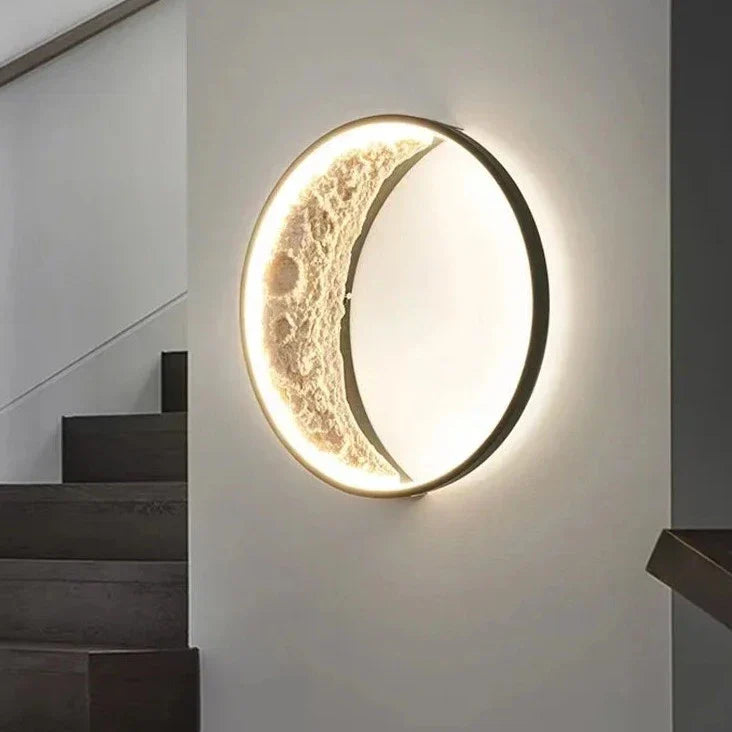 Luminous Crescent Moon Wall Light - Ambient Glow Night Lamp