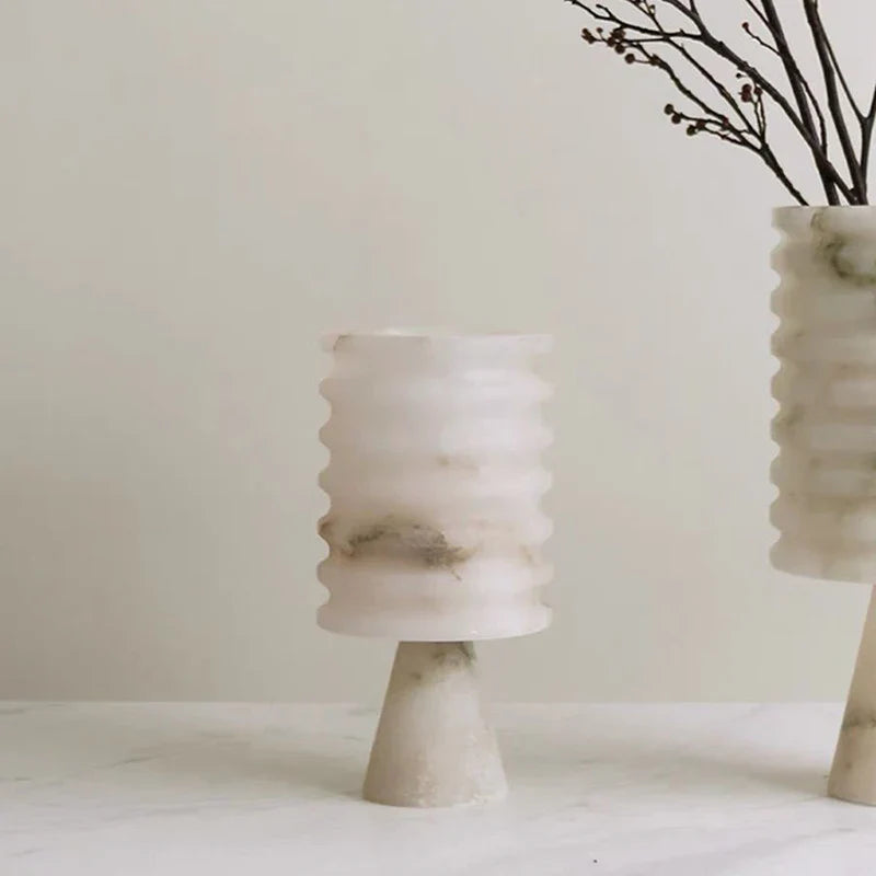 Elegant White Onyx Flower Vase