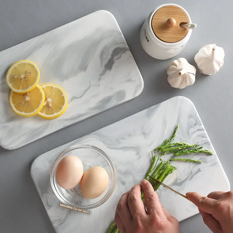 Premium Marble Cutting Board - Elegant, Durable Kitchen Prep Surface