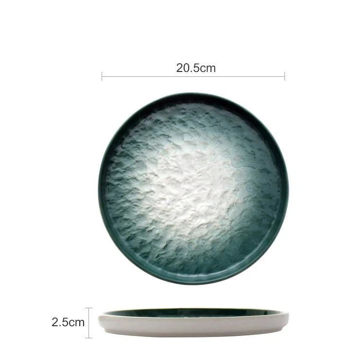 Emerald Gradient Plate - Elegant Ombre Finish