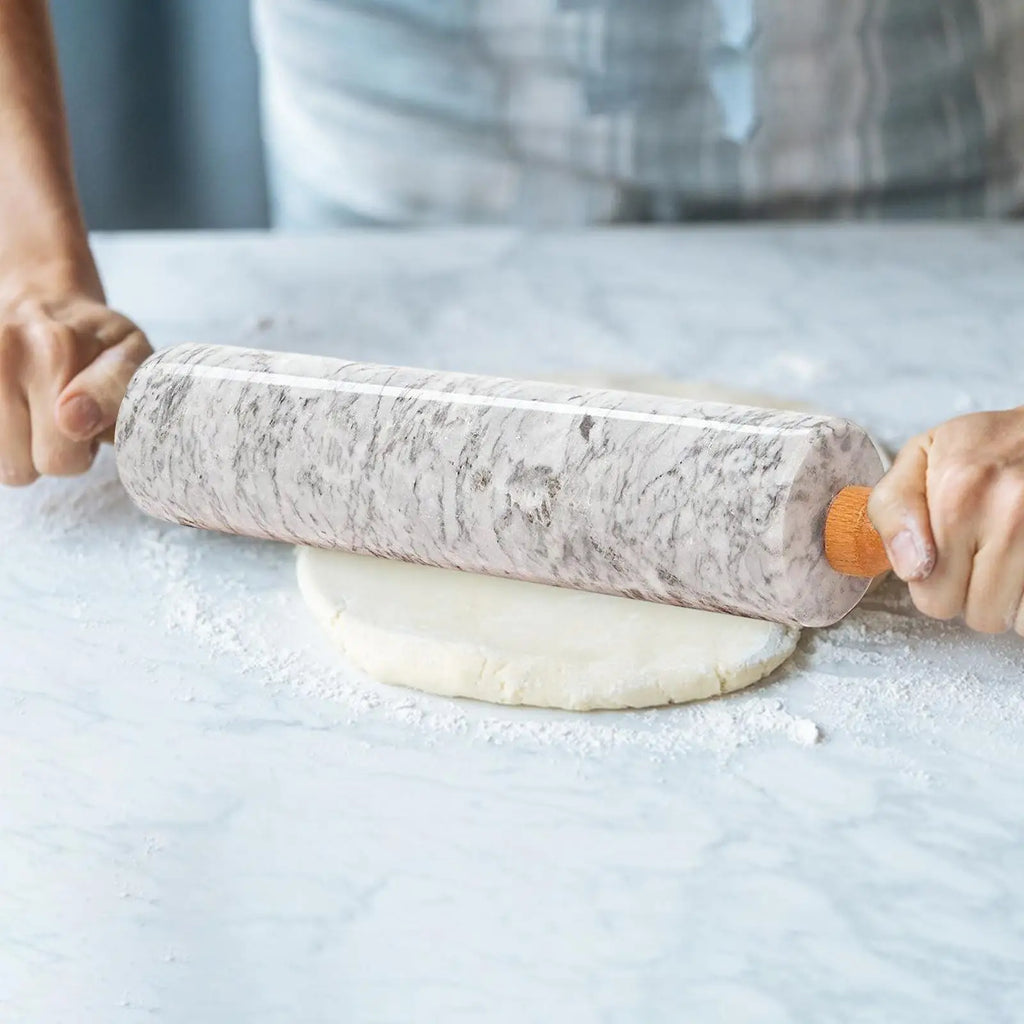 Premium Marble Rolling Pin for Effortless, Ultra-Smooth Dough