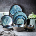 Ocean Breeze 11-Piece Dinnerware Set - Coastal-Chic Stoneware for Everyday Dining