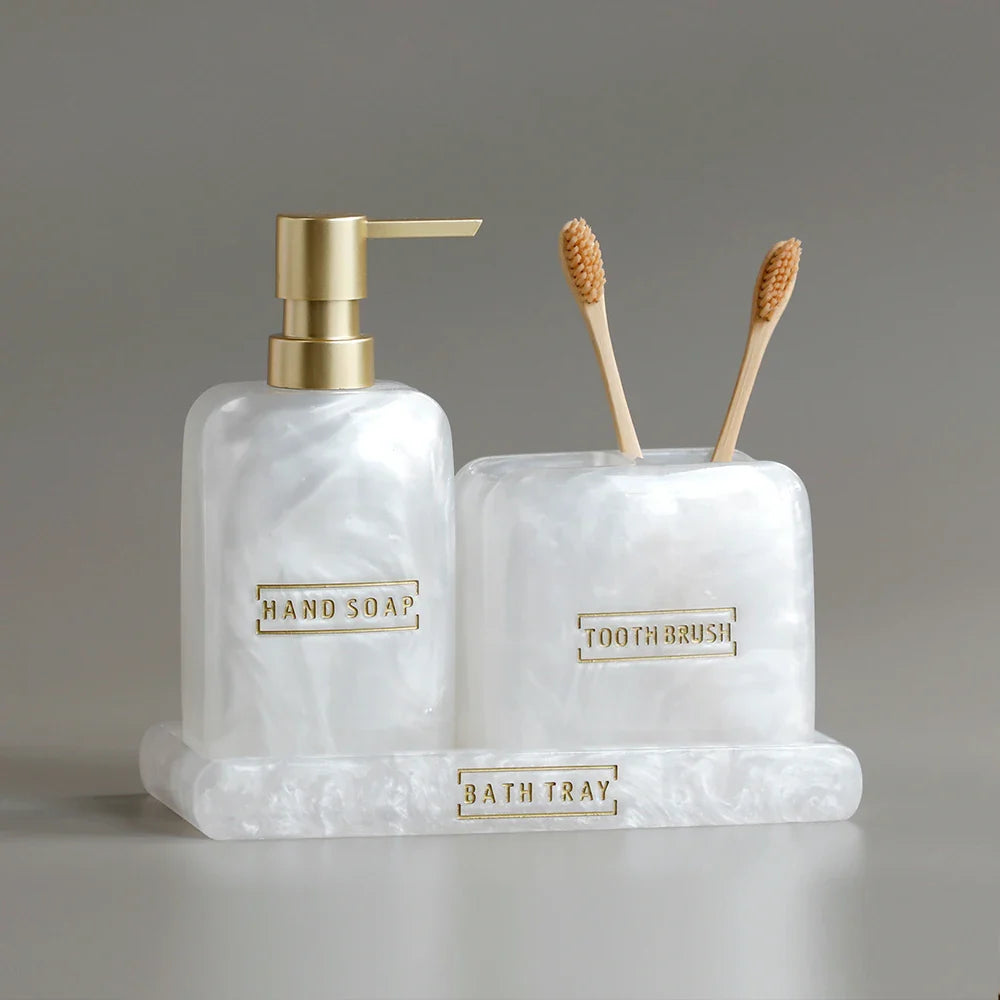 Pearl 3-Piece Luxury Bathroom Accessory Set