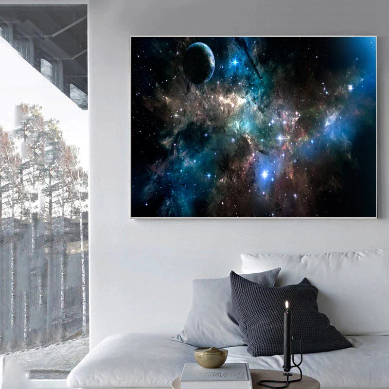 Nebula Canvas: Celestial Wall Art on Premium Canvas