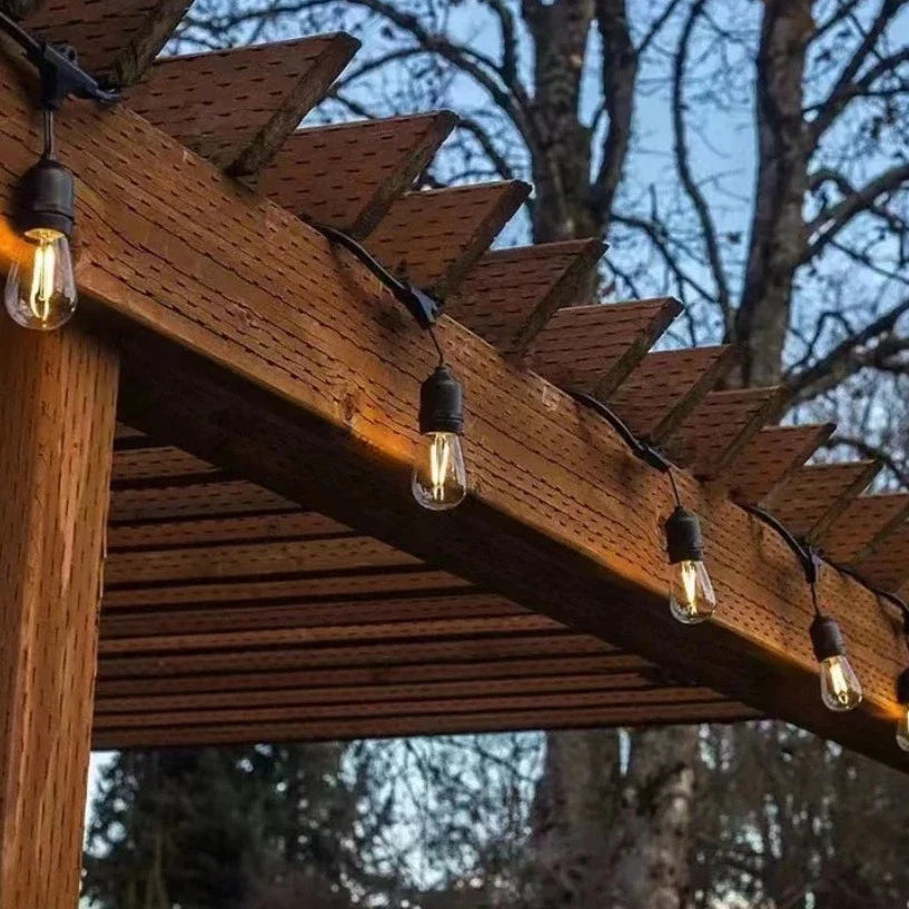 Charming Vintage String Lights with Warm Glow