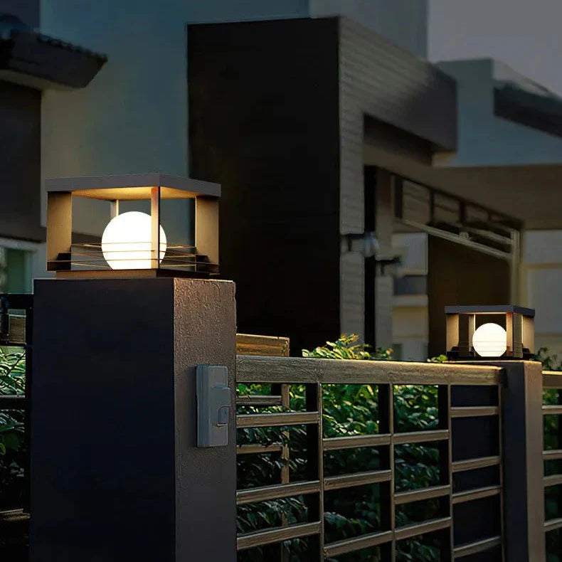 Outdoor Solar Pillar Lamp - Elegant Garden Pathway Lighting