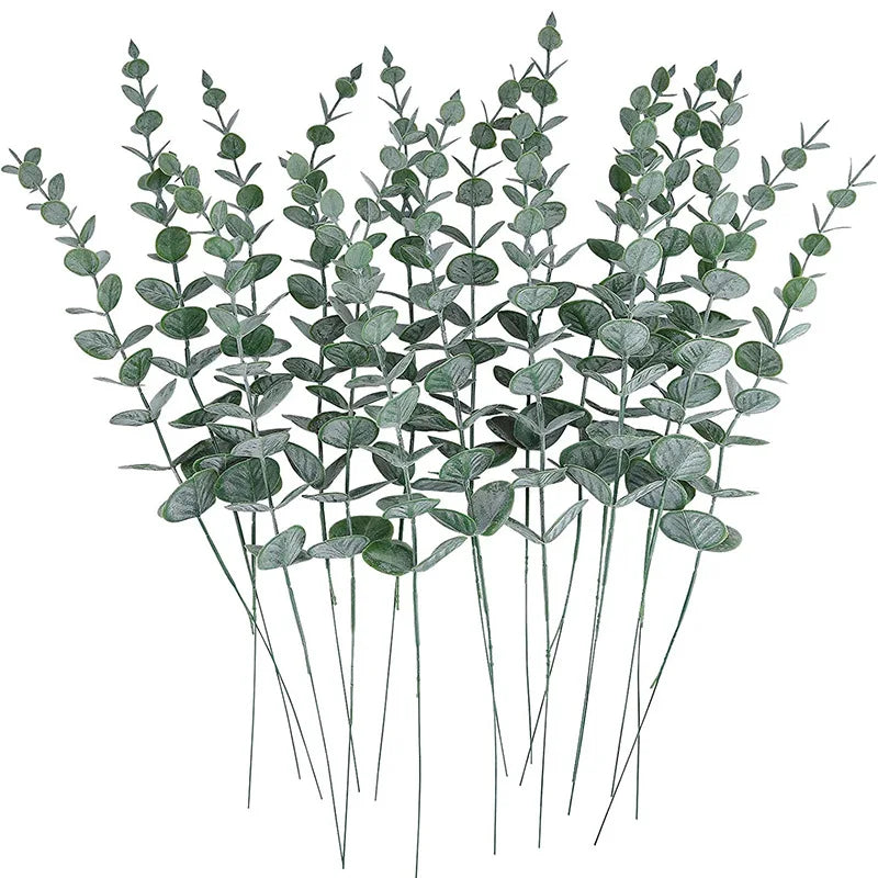 Realistic Faux Eucalyptus Stems for Lush, Year-Round Greenery