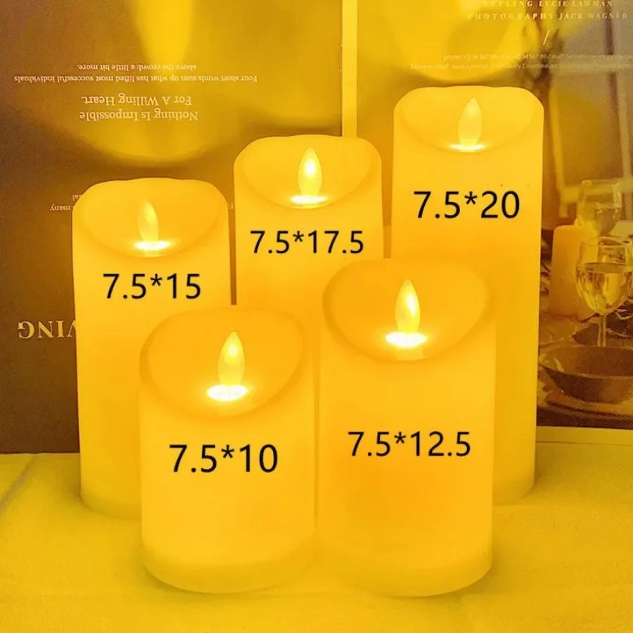 Melted-Effect Flameless Candles