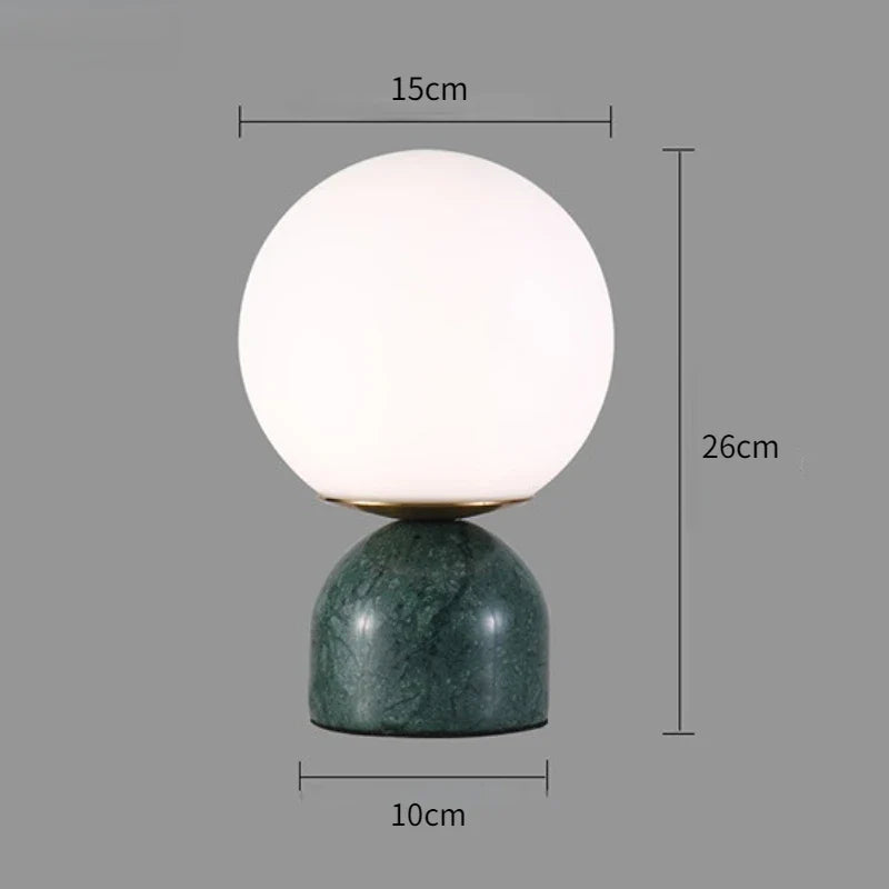 Elegant Marble Globe Table Lamp