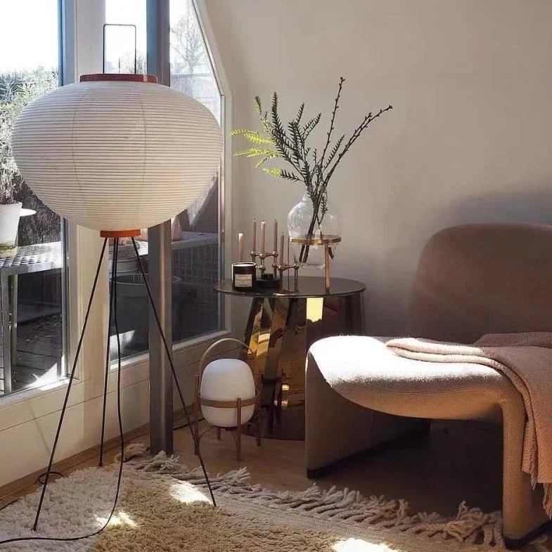 Akari Japanese Rice Paper Lamp - Elegant, Ambient Glow for Any Space