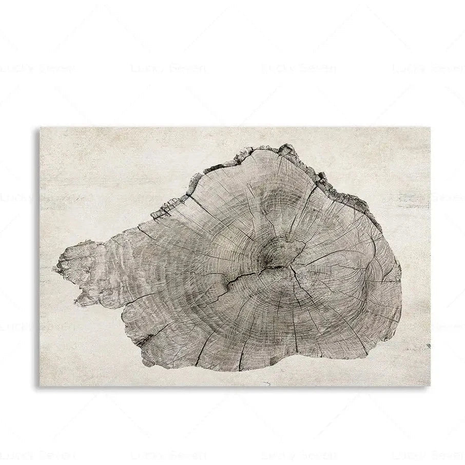 Abstract Tree Ring Canvas Wall Art