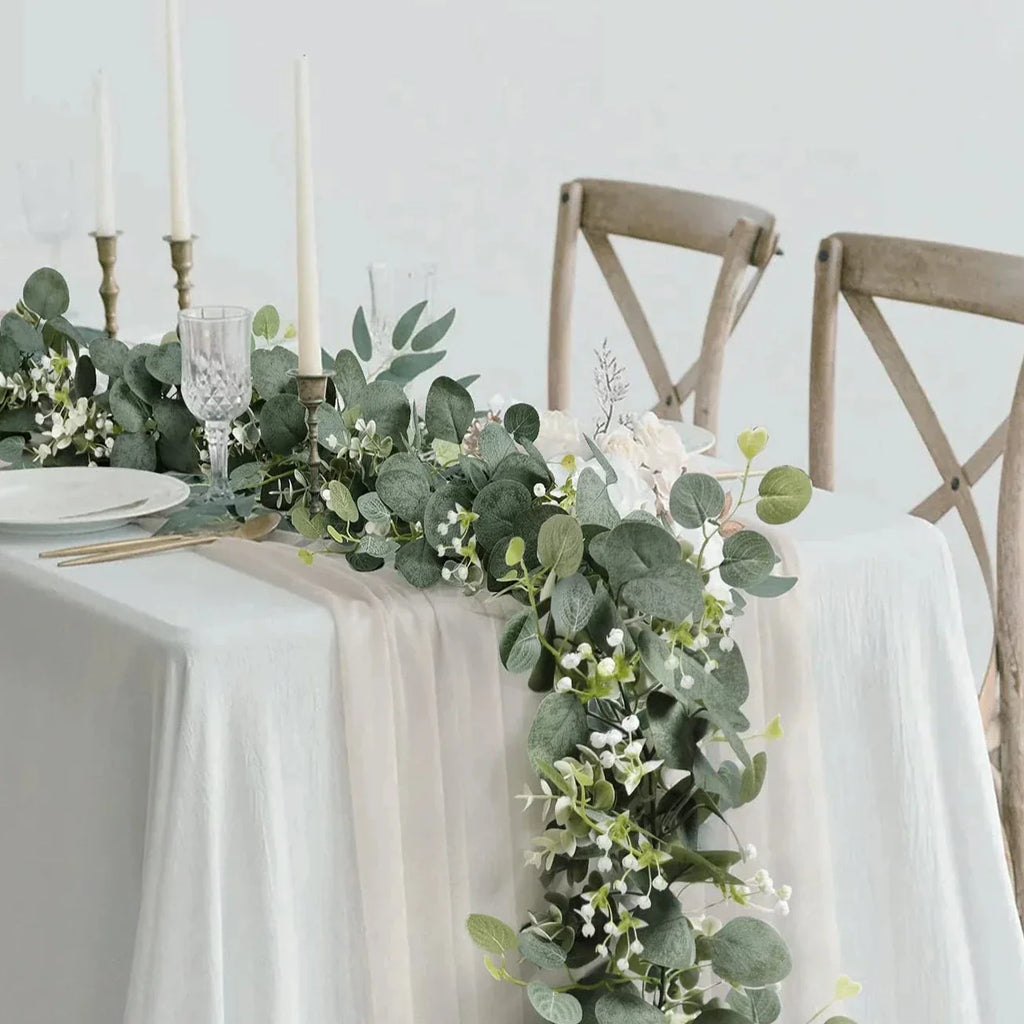 Premium Two-Piece Faux Eucalyptus Garland