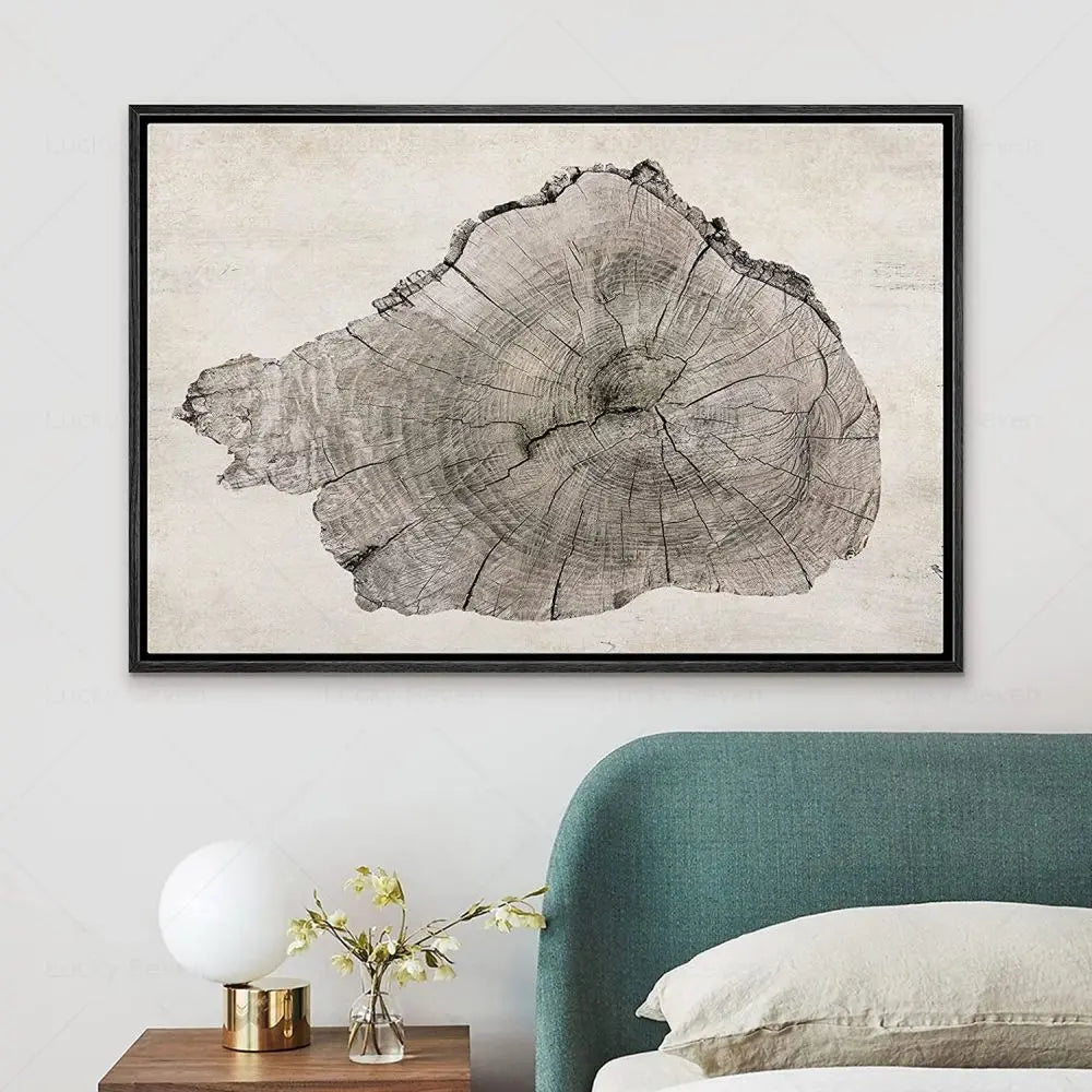Abstract Tree Ring Canvas Wall Art
