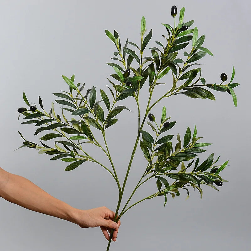 Lifelike Faux Olive Tree Branches for Realistic Home Decor