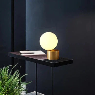 Angled Globe Light - Modern Geometric Glow
