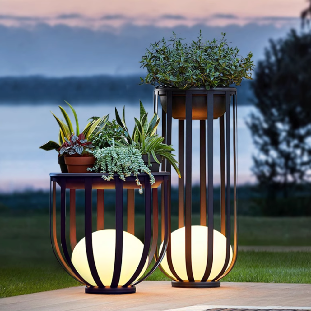 Solar Flower LED Garden Light on Stand - Outdoor Solar-Powered Decor