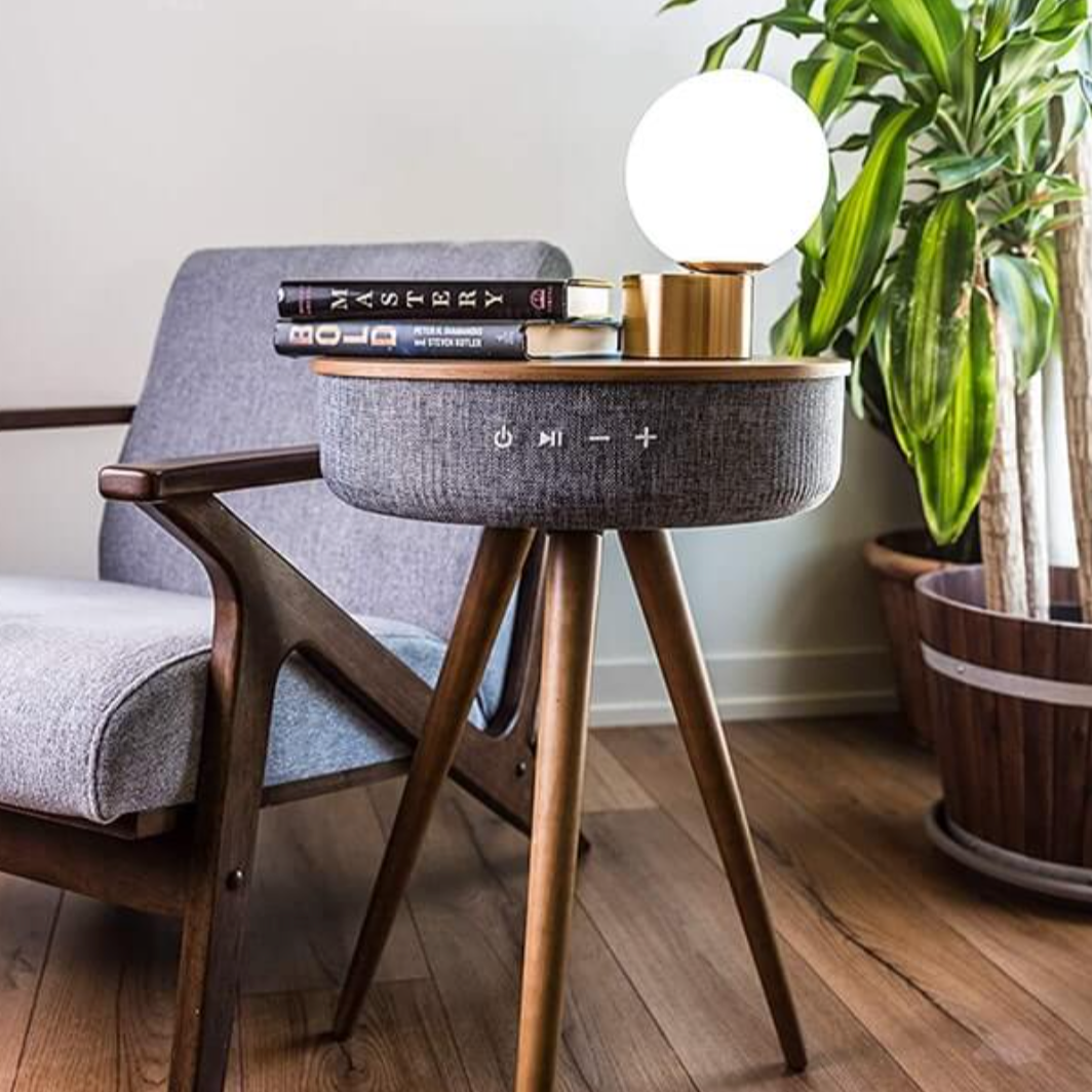 Smart Sound Table with Built-In Speaker