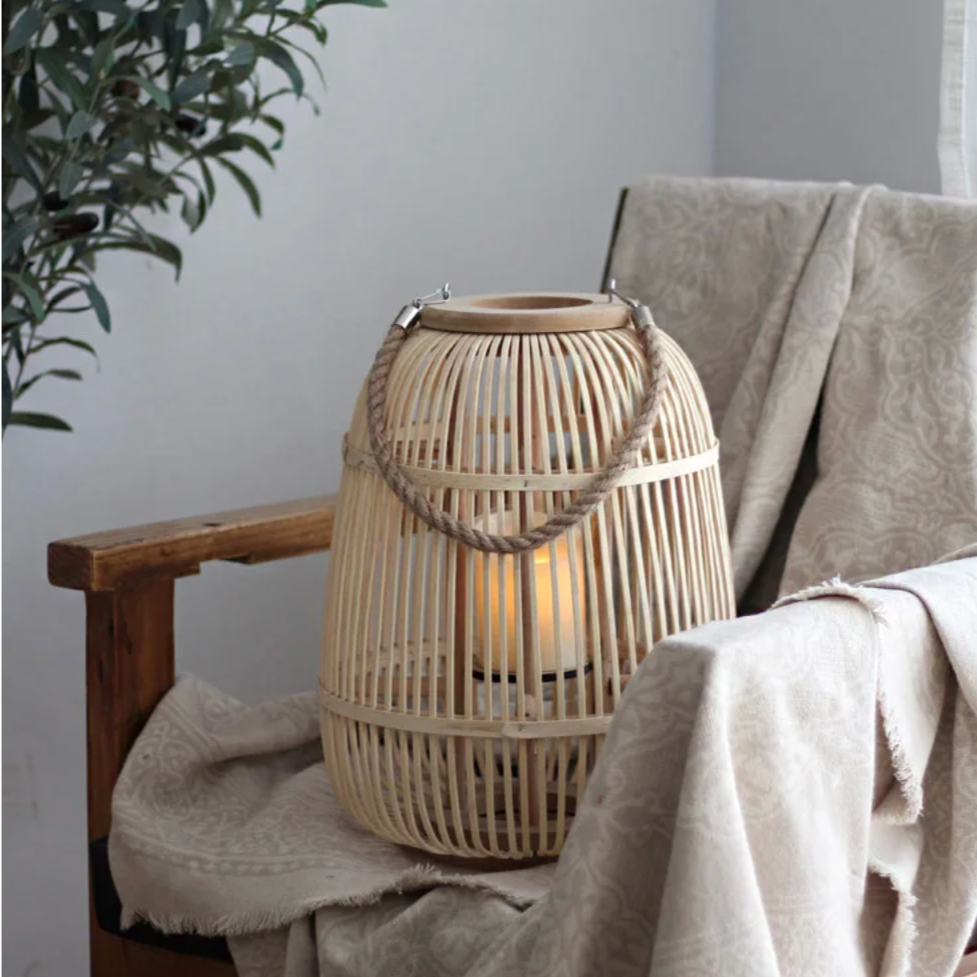 Handwoven Rattan Lanterns for a Warm, Natural Glow