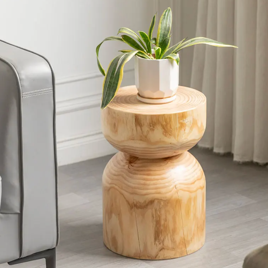 Handcrafted Solid Wood Stool