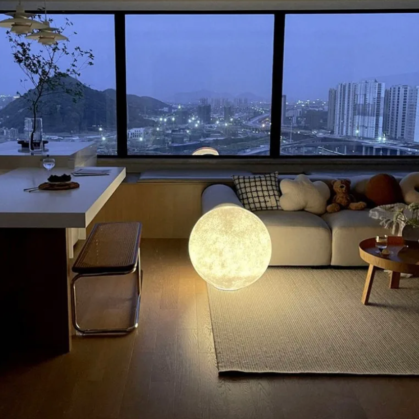 Moon Floor Lamp - Soft Ambient Moonlight for Cozy Spaces