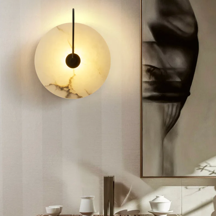 Lux Marble Disk Wall Light