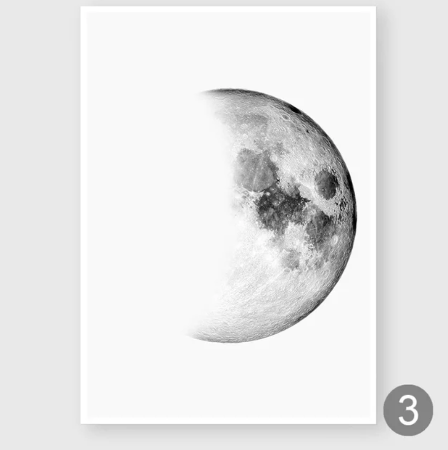 Stunning Moon Phase Canvas Wall Art