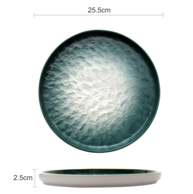 Emerald Gradient Plate - Elegant Ombre Finish