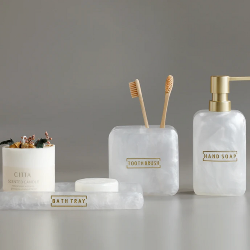 Pearl 3-Piece Luxury Bathroom Accessory Set