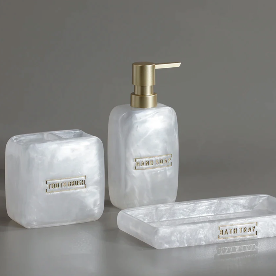 Pearl 3-Piece Luxury Bathroom Accessory Set
