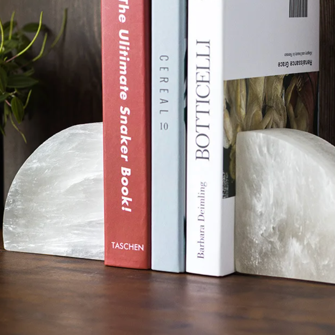 Elegant White Onyx 1-Piece Bookend