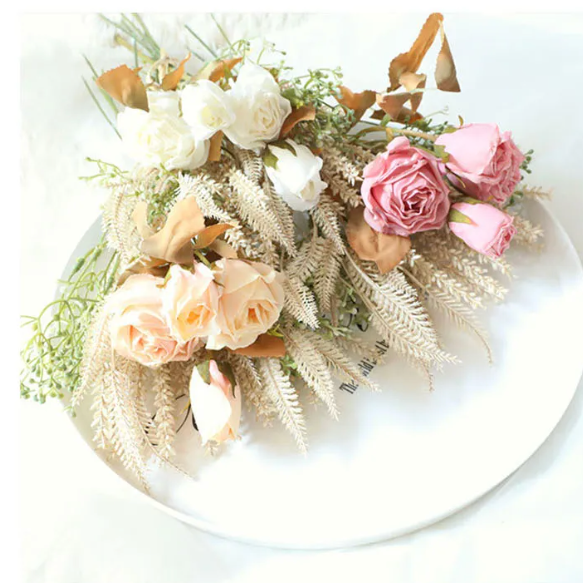 Lifelike Faux Dried Rose Bundle