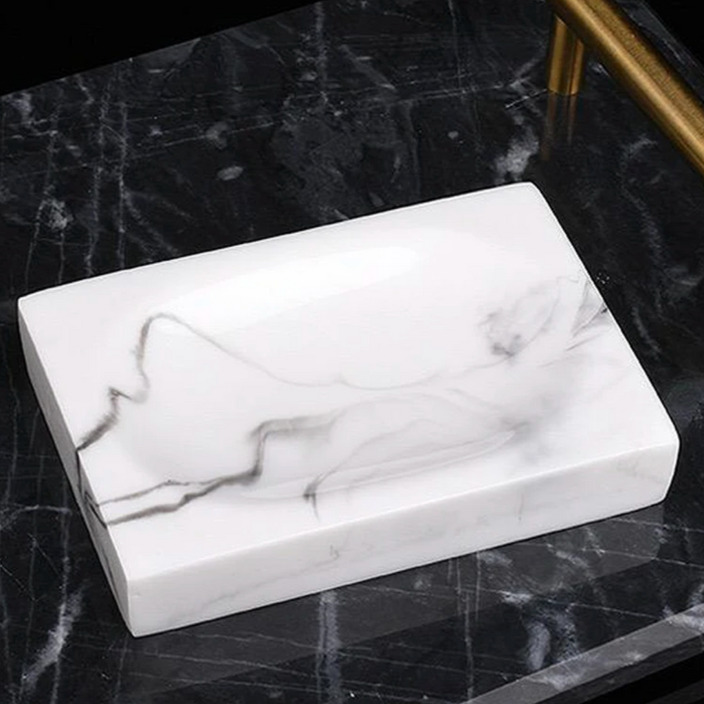 Milan Marble 5-Piece Bathroom Accessories Set – Elegant Vanity Essentials