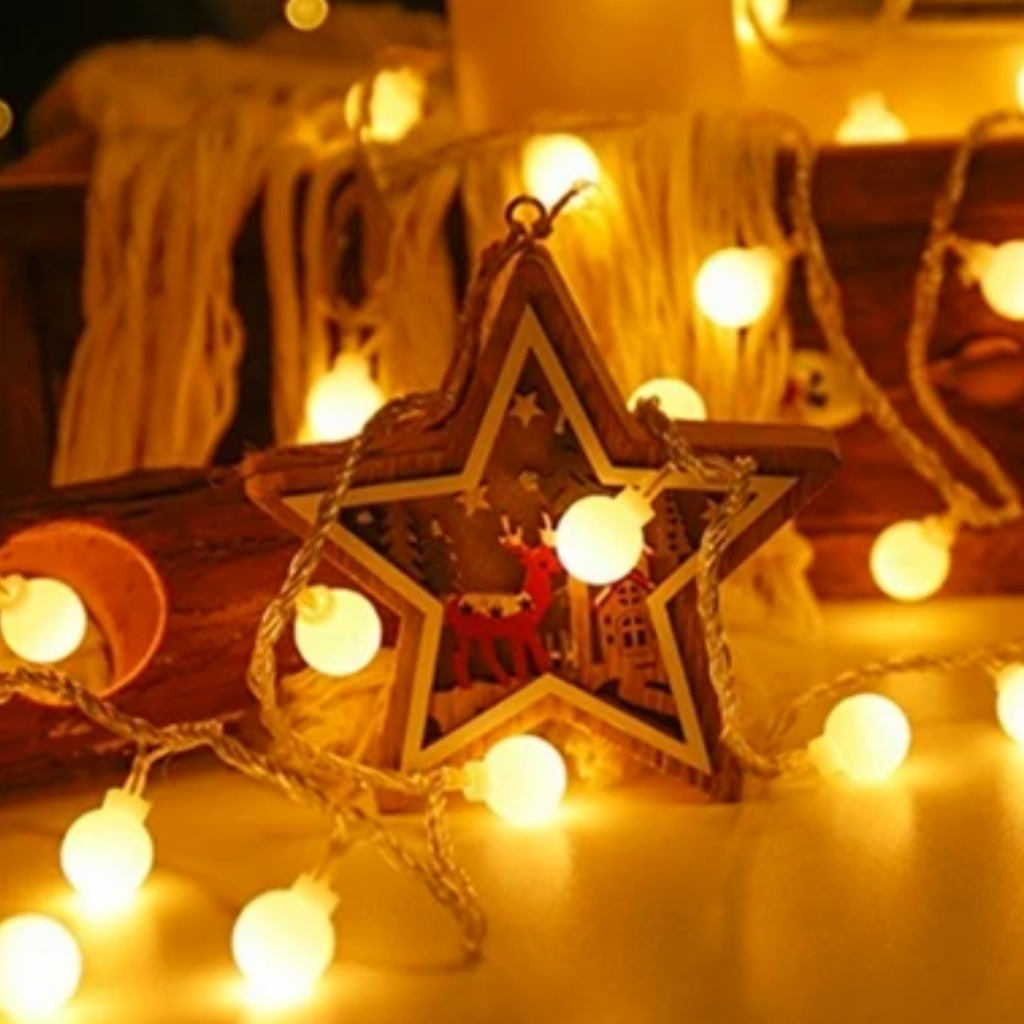 Elegant Pearl String Lights for Cozy Ambience