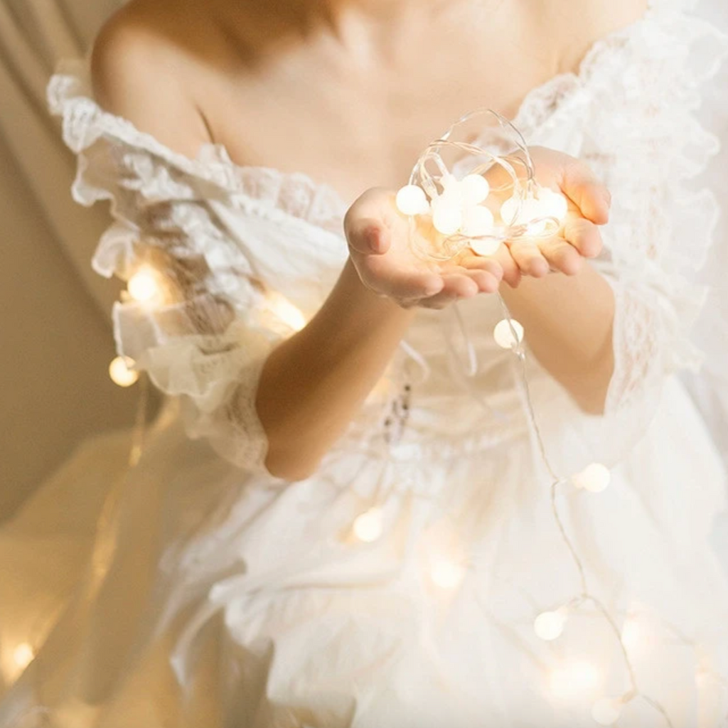 Elegant Pearl String Lights for Cozy Ambience