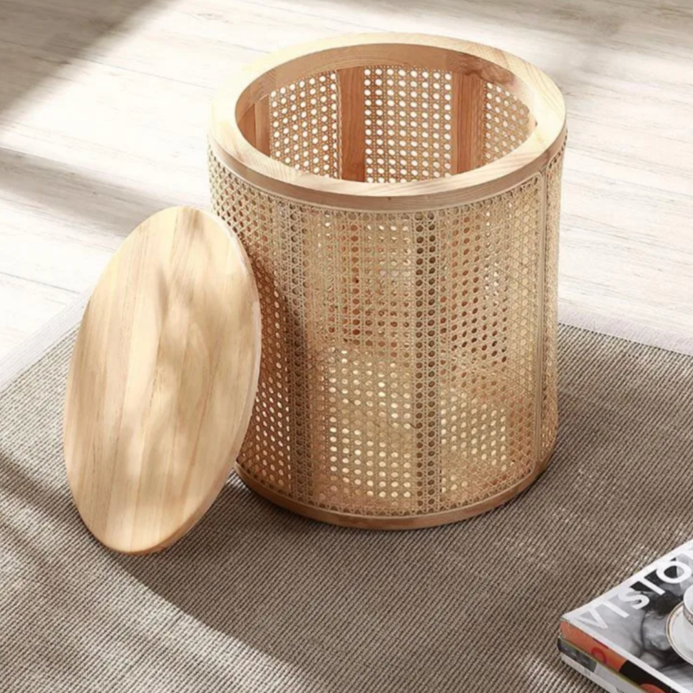 Stylish Wooden Storage Side Table with Space-Saving Design