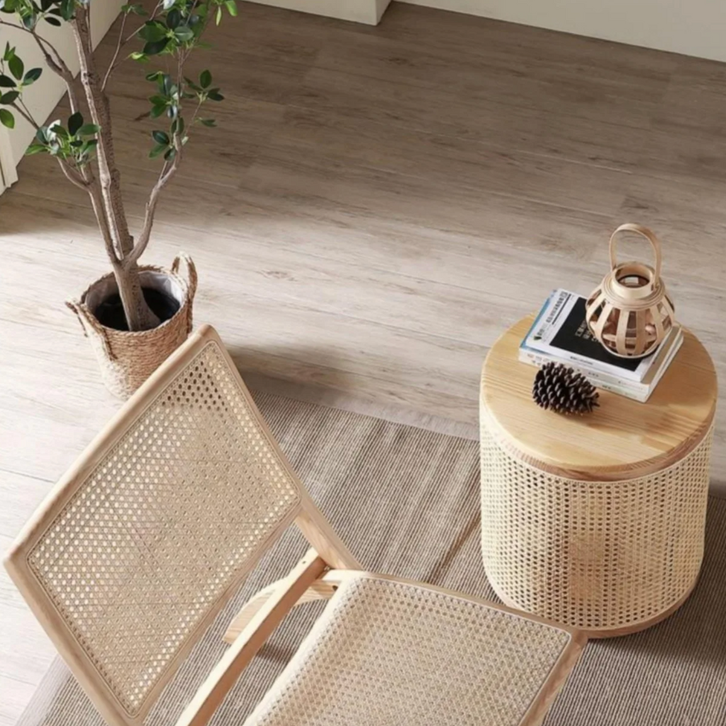 Stylish Wooden Storage Side Table with Space-Saving Design