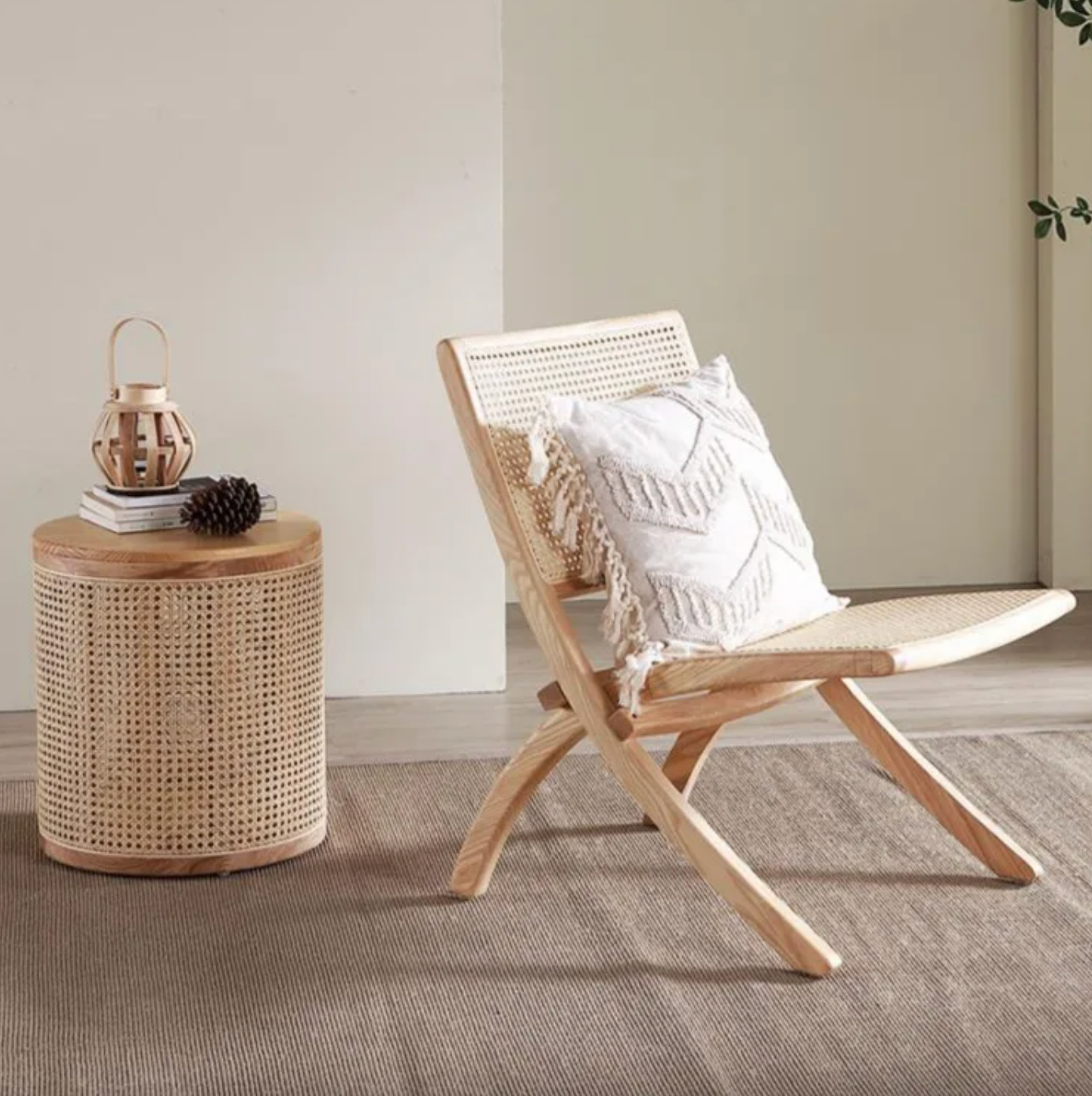 Stylish Wooden Storage Side Table with Space-Saving Design