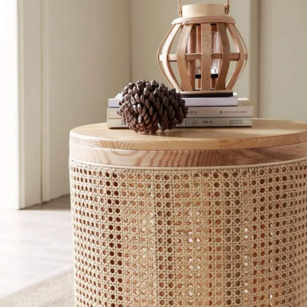 Stylish Wooden Storage Side Table with Space-Saving Design