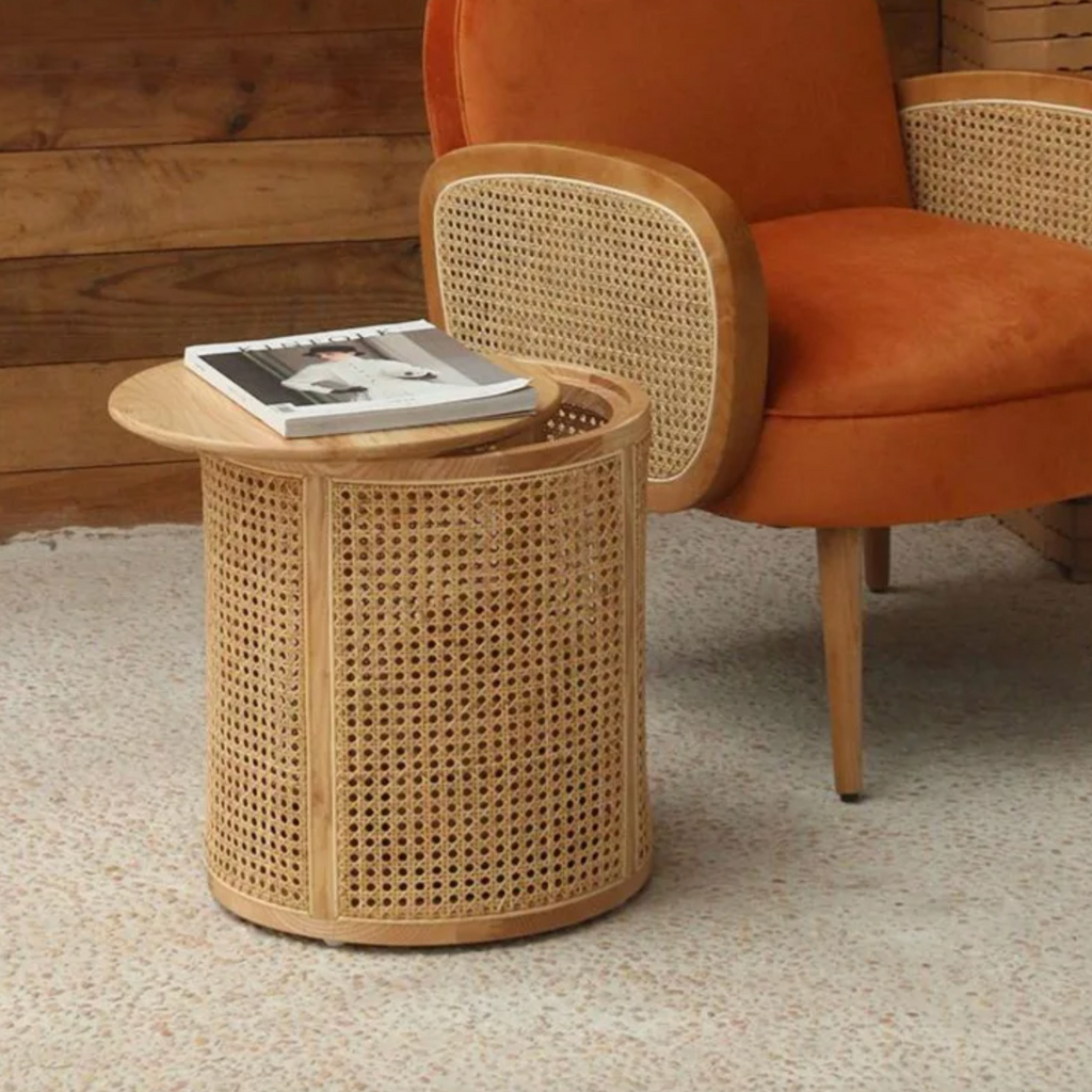 Stylish Wooden Storage Side Table with Space-Saving Design
