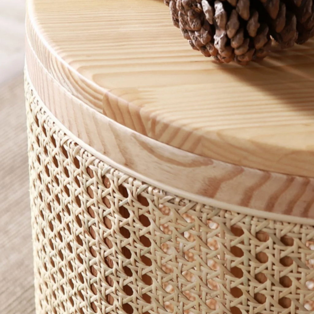 Stylish Wooden Storage Side Table with Space-Saving Design