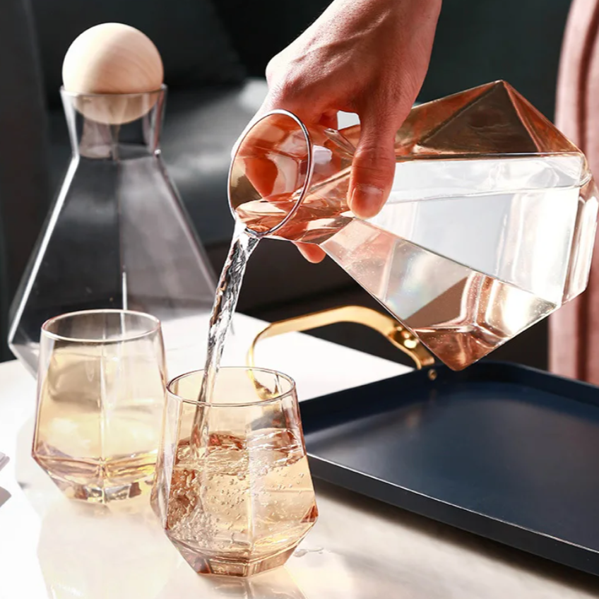 Diamond-Cut Drinkware 5-Piece Set