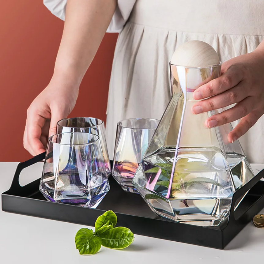 Diamond-Cut Drinkware 5-Piece Set