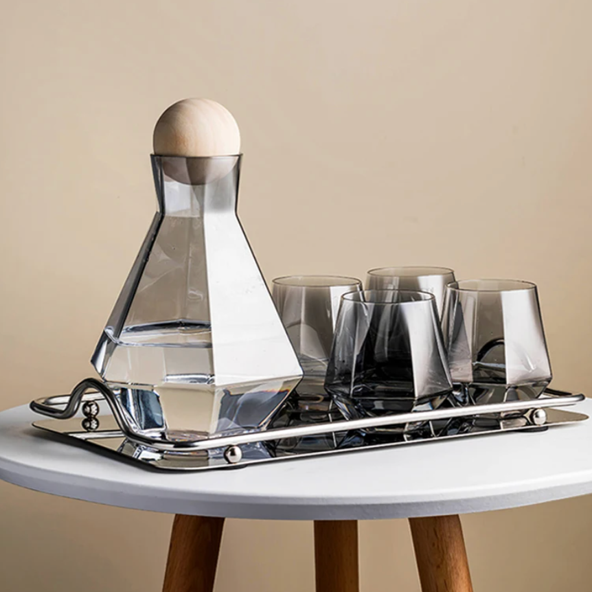 Diamond-Cut Drinkware 5-Piece Set