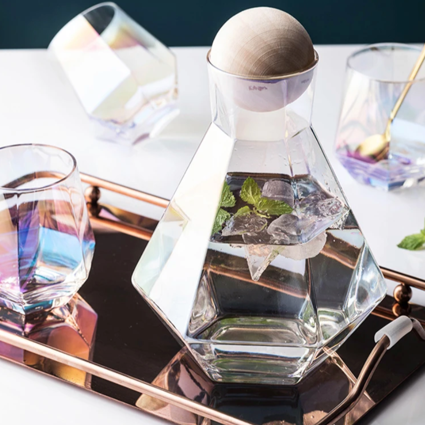 Diamond-Cut Drinkware 5-Piece Set